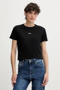 Хлопковая футболка Boss Orange, черный