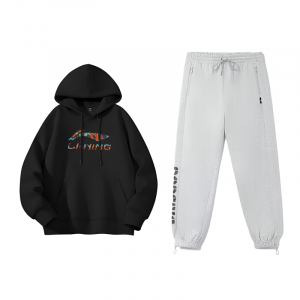 Li-Ning Li Ning Casual Sportswear Unisex Black+Heather Gray Coin Gray