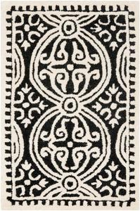 Ковер-дорожка SAFAVIEH, 77 x 305 см, Cambridge Collection, Black & Ivory, ручной работы из марокканской шерсти, идеально для помещений с высокой проходимостью в гостиной, спальне (CAM123E)