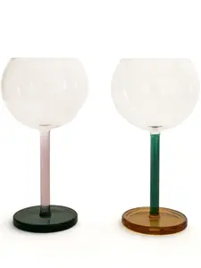 Набор Bilboquet из двух прозрачных бокалов для вина Sophie Lou Jacobsen, розовый