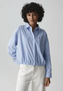 Блузка прямого кроя овальной формы на пуговицах Opus, Water Blue