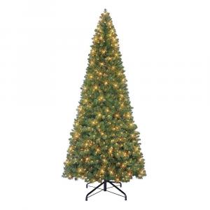 Puleo International 9-футовая искусственная рождественская елка из сосны Вирджиния с предварительной подсветкой PULEO INTERNATIONAL, зеленый