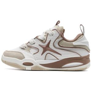 Кроссовки XTEP Skateboarding Shoes Women's Low-top Sail White/Clay Color/Mushroom Brown, белый