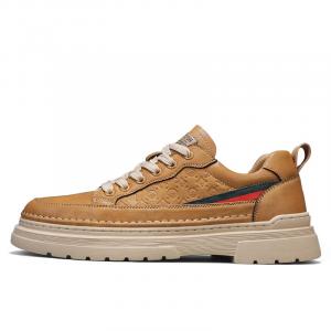 Низкие повседневные туфли мужские YEARCON, Brown Yellow