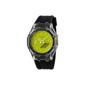 CASIO Часы Retrofit Series Quartz Movement Fluoroelastomer Strap Watch Men's Watch Yellow Watch Dial