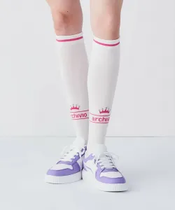 Длинные носки, подобранные по цвету Archivio, цвет White X Pink (192)