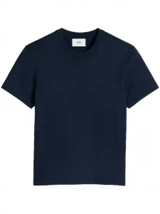 Футболка с вышитым логотипом Ami Paris, синий