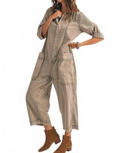 LovLov Свободный комбинезон в винтажном стиле, цвет «поджаренный миндаль»