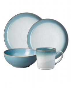 Набор посуды Azure Haze из 4 предметов Denby, цвет teal/white