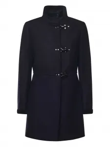 Однобортное пальто с застежкой-тоггл Fay, синий