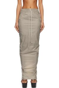 Rick Owens Drkshdw Юбка-Макси Taupe concordians pull on pillar