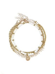 LASCANA Браслет на лодыжку из античного золота и белого цвета
