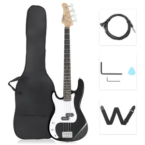 Электрогитарный ключ для бас-гитары Glarry GP для левшей, черный