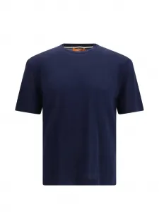 Вязаная футболка прямого кроя Cruna, синий