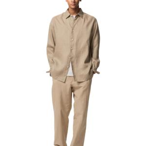 Рубашка Unisex Dark Beige UNIQLO, темно-бежевый