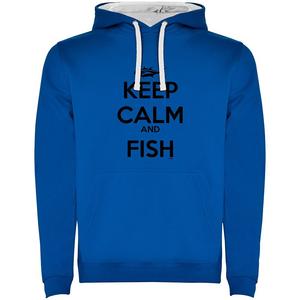 Худи Kruskis Keep Calm And Fish Two-Colour, синий
