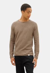 Джемпер HONEYCOMB CREW NECK Nowadays, коричневый