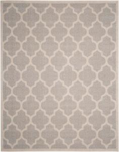 Ковер SAFAVIEH, 214 x 214 см, Amherst Collection, Light Grey & Beige, Moroccan Trellis дизайн, без линьки и простой в уходе, идеален для помещений с высокой проходимостью в гостиной, спальне (AMTW420B)