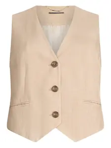 Жилет с кружевом LIU JO, коричневый