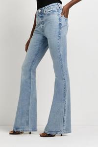 Джинсы-Клеш со средней посадкой и расклешенными штанинами River Island, синий