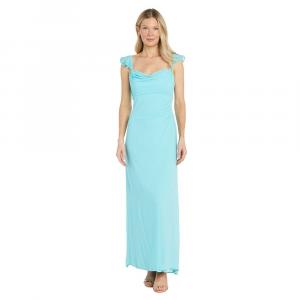 Женское шифоновое многослойное платье макси с рюшами и рукавами R&M Richards, цвет Aqua