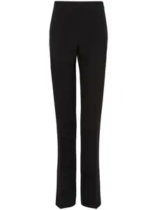 Шерстяные брюки прямого кроя Ferragamo, черный