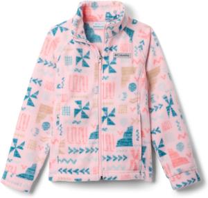 Columbia Youth Girls Benton Springs II Printed Fleece, Satin Pink Outerbounds