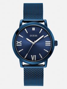 Голубые часы с сетчатым ремешком Guess Factory