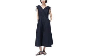 Платье без рукавов X Ines De La Fressange женское темно-синее Uniqlo