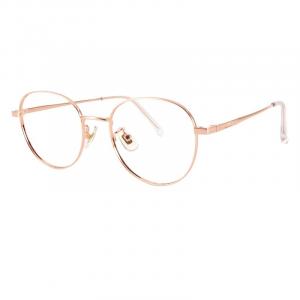 MUZU Унисекс овальные очковые оправы из сплава, Rose gold-C12 frame