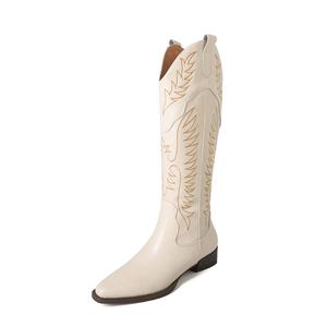 Echo&yolo Высокие сапоги женские экрю на флисовой подкладке, цвет Ecru Fleece-Lined