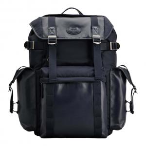 TOD'S Тканевый рюкзак с кожаной спинкой среднего размера мужской синий