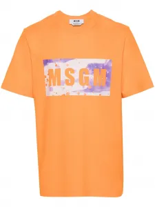 Футболка с логотипом MSGM, оранжевый