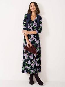 Цветочное платье из джерси Crew Clothing, Black/Multi