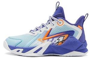 Детские баскетбольные кроссовки GS Low-top Crescent Blue/Fantasy Purple Qiaodan, голубой