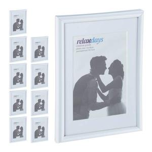 10xРамка для фотографий Relaxdays 13x18 cm weiß, белый