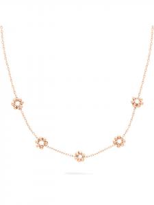 s.Oliver Жемчужное колье в форме цветка из розового золота