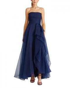 Тереза Платье с драпировкой Theia, синий