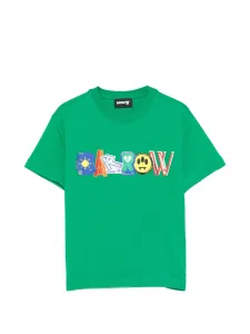 Футболка с круглым вырезом и графическим принтом Barrow Kids, зеленый