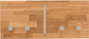 Вешалка для крючков для дома "Dura", изготовлена ​​из массива древесины, сертифицированного FSC, ширина 50 или 80 см Home affaire 50х22х4,6 см, цвет wildeiche