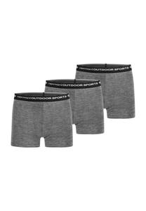 Комплект из 3 мужских трусов-боксеров из мериносовой ткани normani, серый