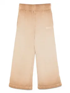 Брюки с вышитым логотипом MSGM Kids, нейтральный