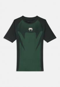 Футболка Venum ATTACK RASHGUARDS UNISEX, Forest Green/Off-White/Green