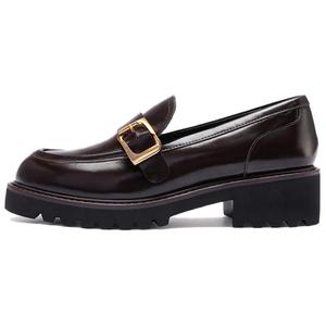 Лоферы женские, цвет: темно-кофейный, черный LE SAUNDA, Dark Coffee Dbl