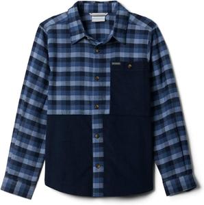 Columbia Boys' Rockfall Flannel, Night Tide Plaid/Collegiate Navy
