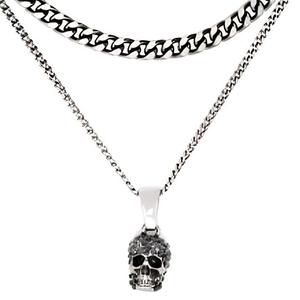 Alexander McQueen Серебряное мужское ожерелье Silver