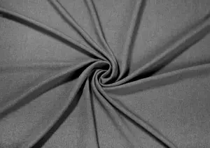 Штора на люверсах из декоративной ткани Ш = 140 x В = 235 см. Полупрозрачная декоративная ткань, однотонная, антрацитового цвета. Gerster