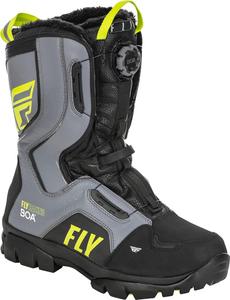 Снежные ботинки Fly Racing Marker BOA (черный/серый/ярко-светлый, размер 6), Black/Grey/Hi-vis