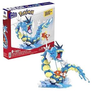 Игрушки для сборки фигурок MEGA Pokémon для детей, набор Magikarp Evolution из 411 деталей, Gyarados для сборки и позы, 20 дюймов, HNT95 Inna marka