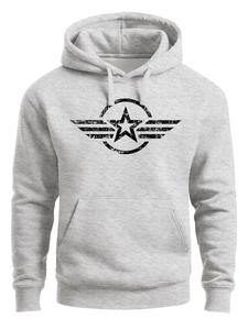 Толстовка Neverless Airforce Wings, серый